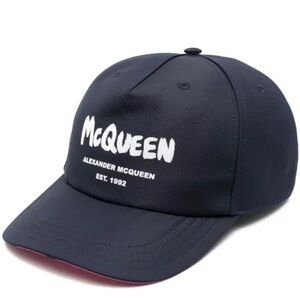 Alexander McQueen Dark Blue Baseball Cap